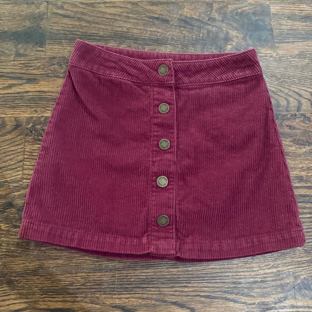 Art Class Burgundy Maroon Corduroy Skirt Kids Girls Small 6 6X EUC Fall Autumn